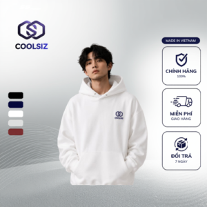 Áo hoodie unisex form rộng phong cách streetwear